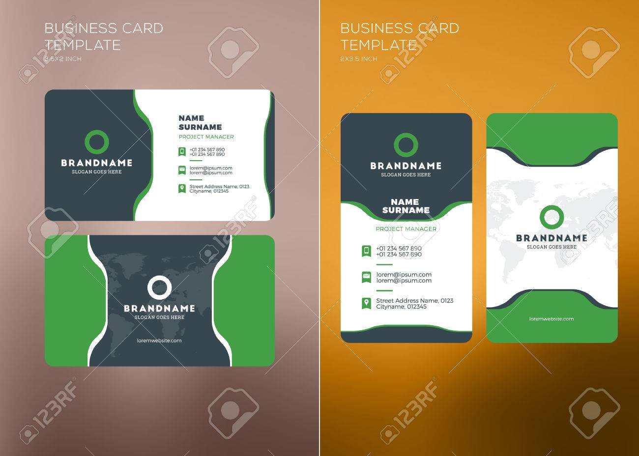 corporate business card print template personal visiting card horizontal business card template