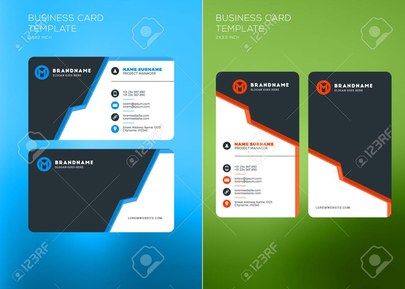 Corporate Business Card Print Template. Vertical And Horizontal Regarding Free Template Business Cards To Print Corporate Business Card Print Template. Vertical And Horizontal Regarding Free Template Business Cards To Print