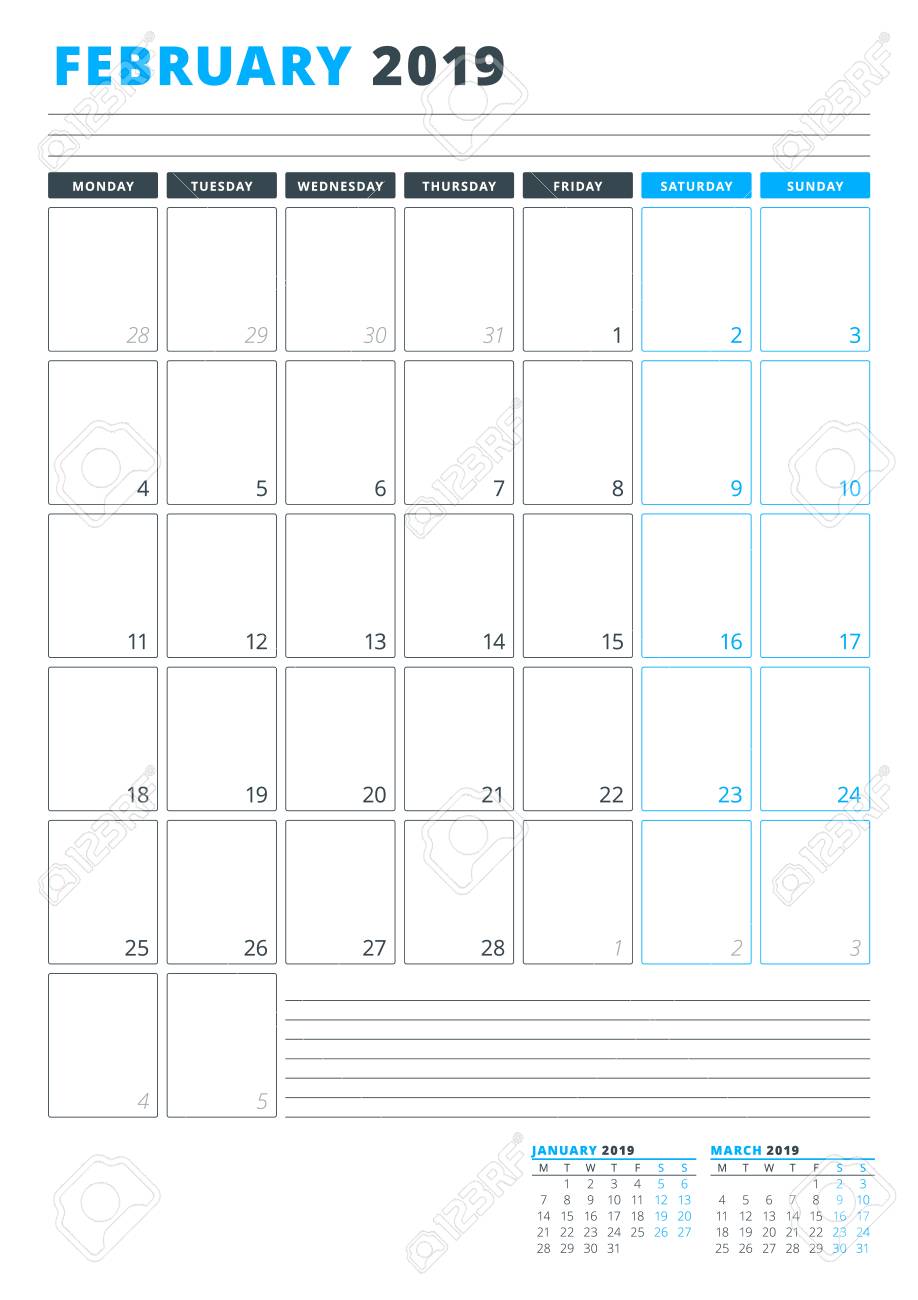 calendar template for january