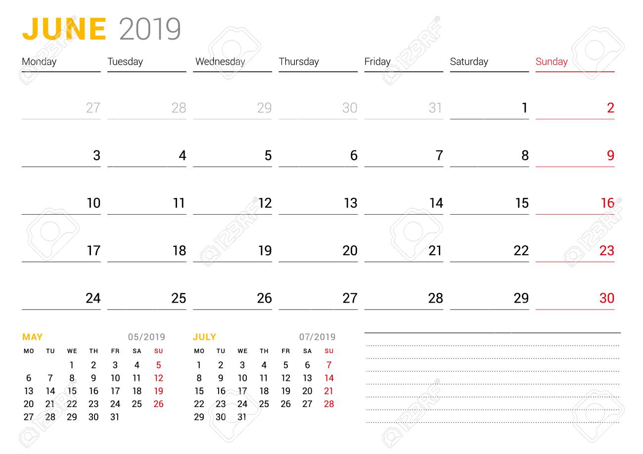 calendar template for june 2019 business planner stationery june 2019 template