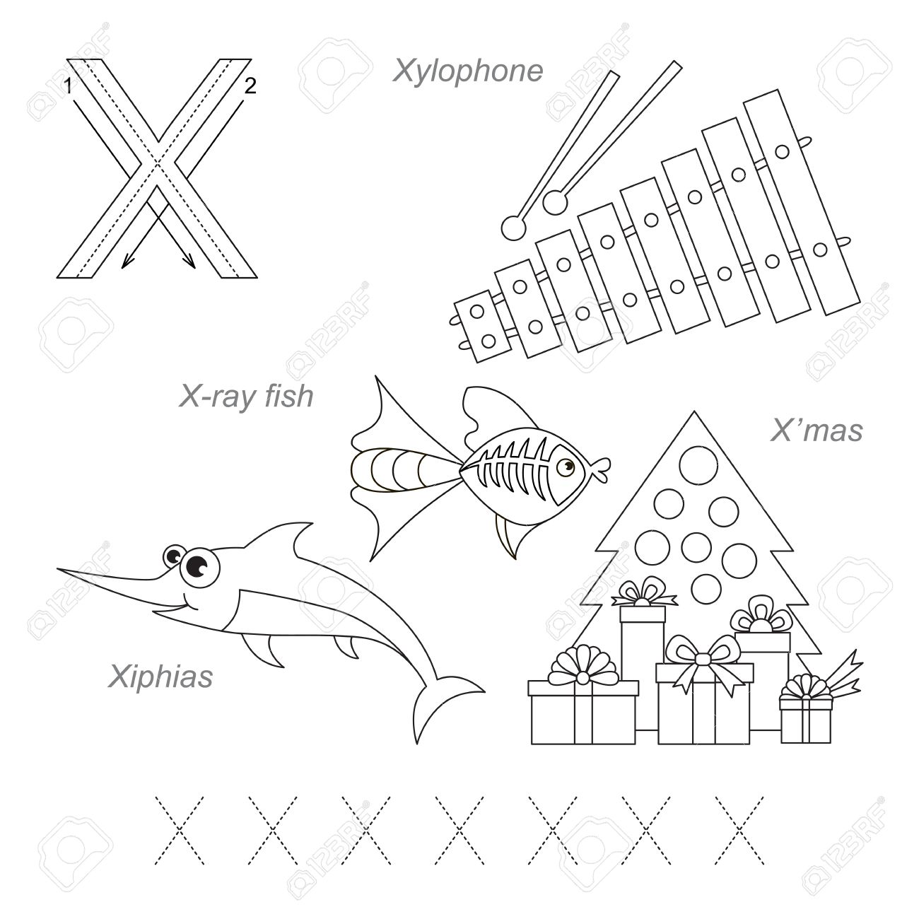 worksheet Letter X Worksheet tracing worksheet for children full english alphabet from a to z pictures letter