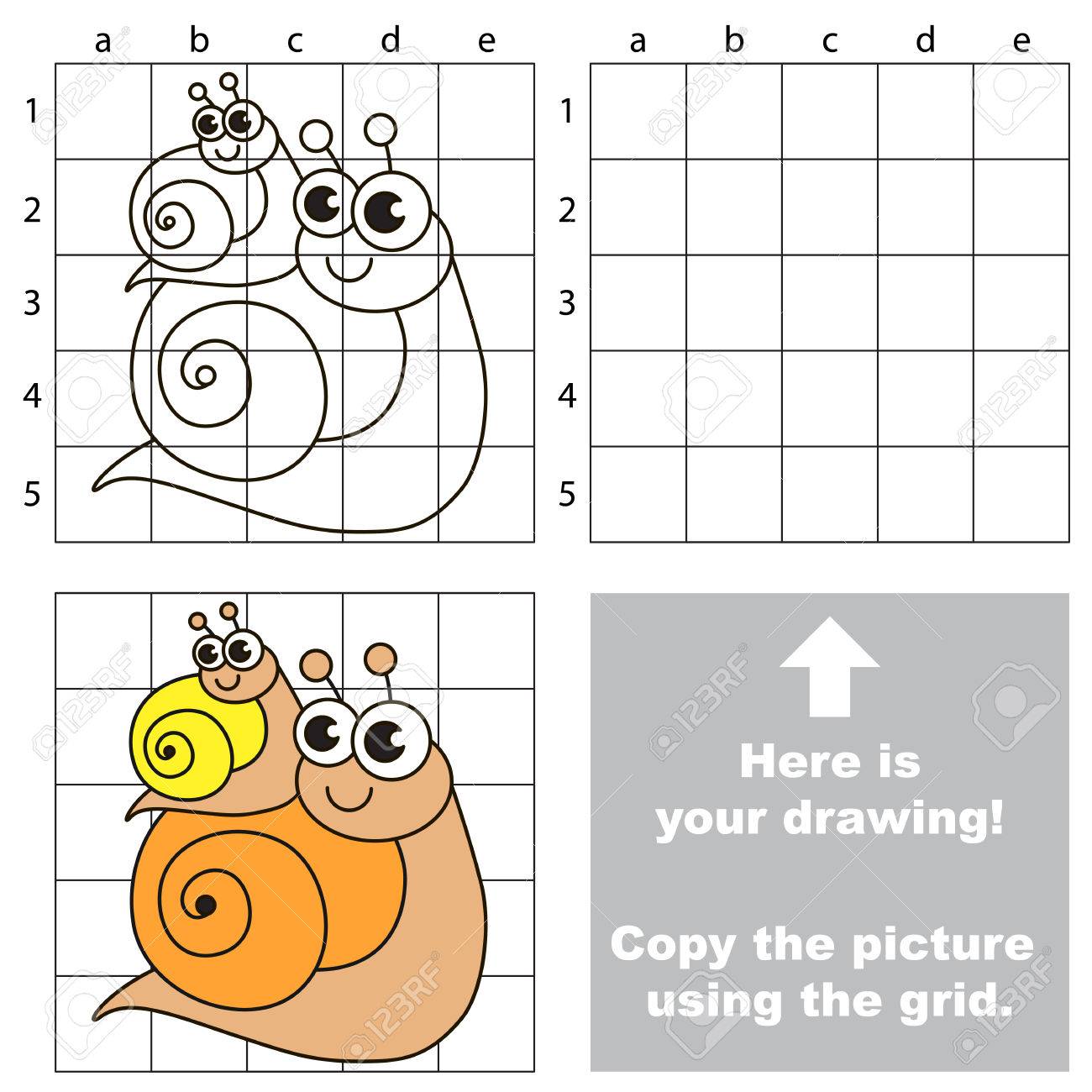 Copy The Picture Using Grid Lines Easy Educational Game For Royalty Free Cliparts Vectors And Stock Illustration Image 60660720 123rf