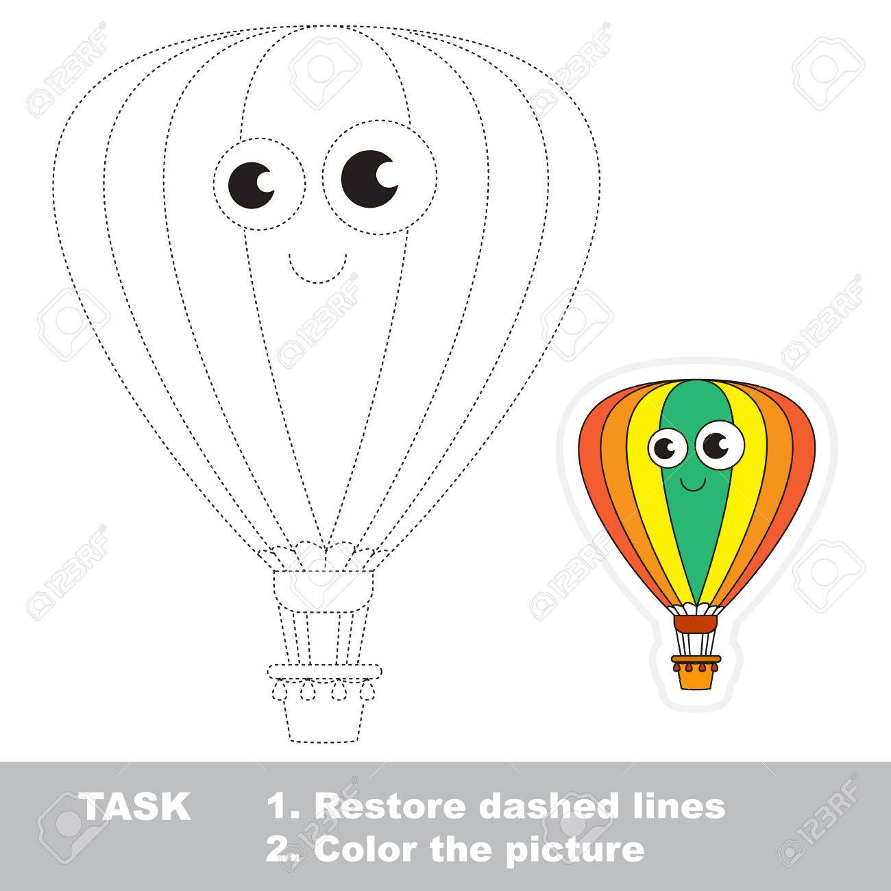 aerostat in vector to be traced easy educational kid game simple level of difficulty - Simple Pictures To Trace aerostat in vector to be traced easy educational kid game simple level of difficulty - Simple Pictures To Trace