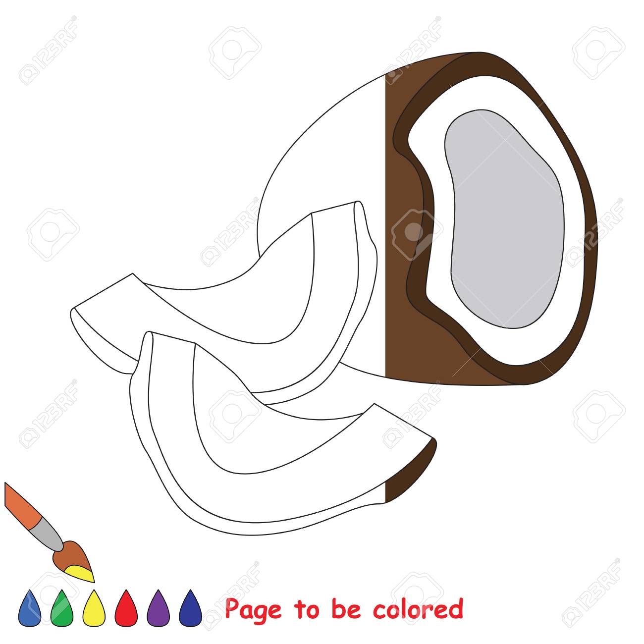 Coco Para Colorear, El Libro Para Colorear Para Educar A Los Niños De Preescolar Con Juegos Educativos Fáciles Para Niños Y Educación Primaria De Nivel De Juego Simple. La Mitad Incolora. Fotos, Coco Para Colorear, El Libro Para Colorear Para Educar A Los Niños De Preescolar Con Juegos Educativos Fáciles Para Niños Y Educación Primaria De Nivel De Juego Simple. La Mitad Incolora. Fotos,