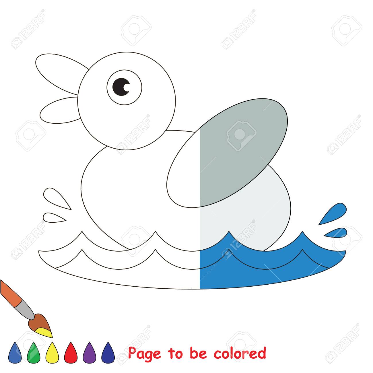 Petit canard   colorier le livre de coloriage pour éduquer les enfants d ¢ge