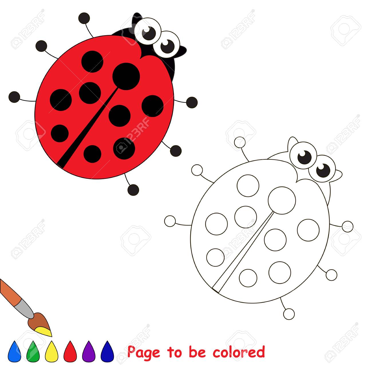 Ladybird To Be Colored Coloring Book To Educate Kids Learn Colors Visual Educational Game Simple Level Of Difficulty Coloring Pages Royalty Free Cliparts Vectors And Stock Illustration Image 74023619 Ladybird To Be Colored Coloring Book To Educate Kids Learn Colors Visual Educational Game Simple Level Of Difficulty Coloring Pages Royalty Free Cliparts Vectors And Stock Illustration Image 74023619