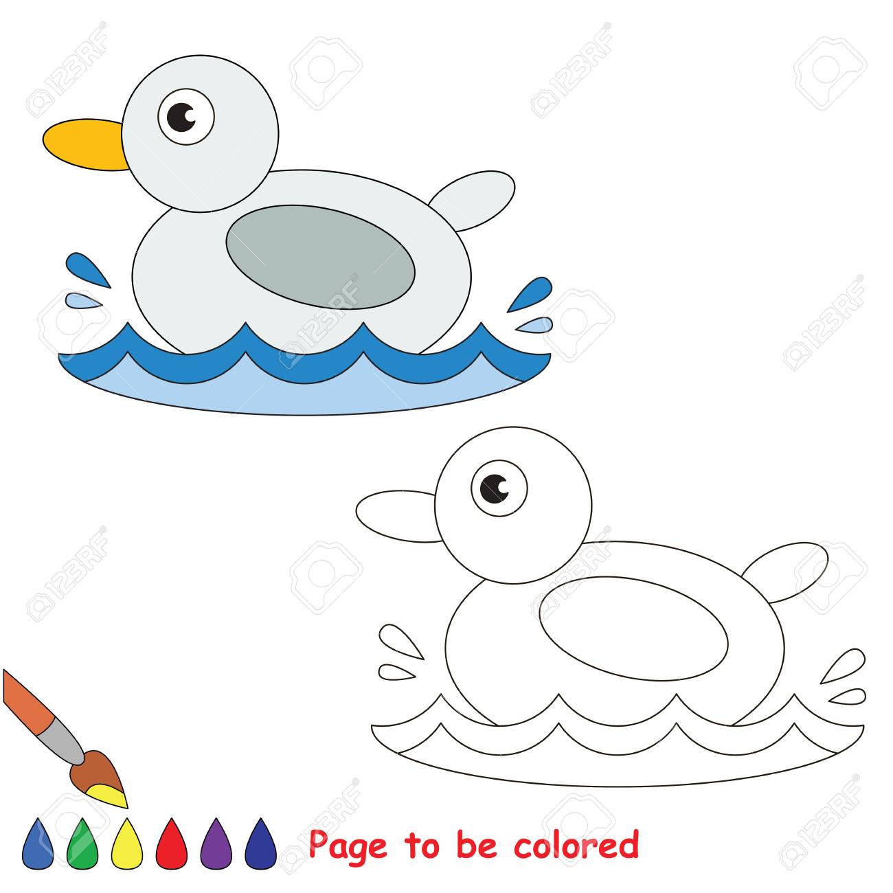 Petit canard   colorier le livre de coloriage pour éduquer les enfants d ¢ge