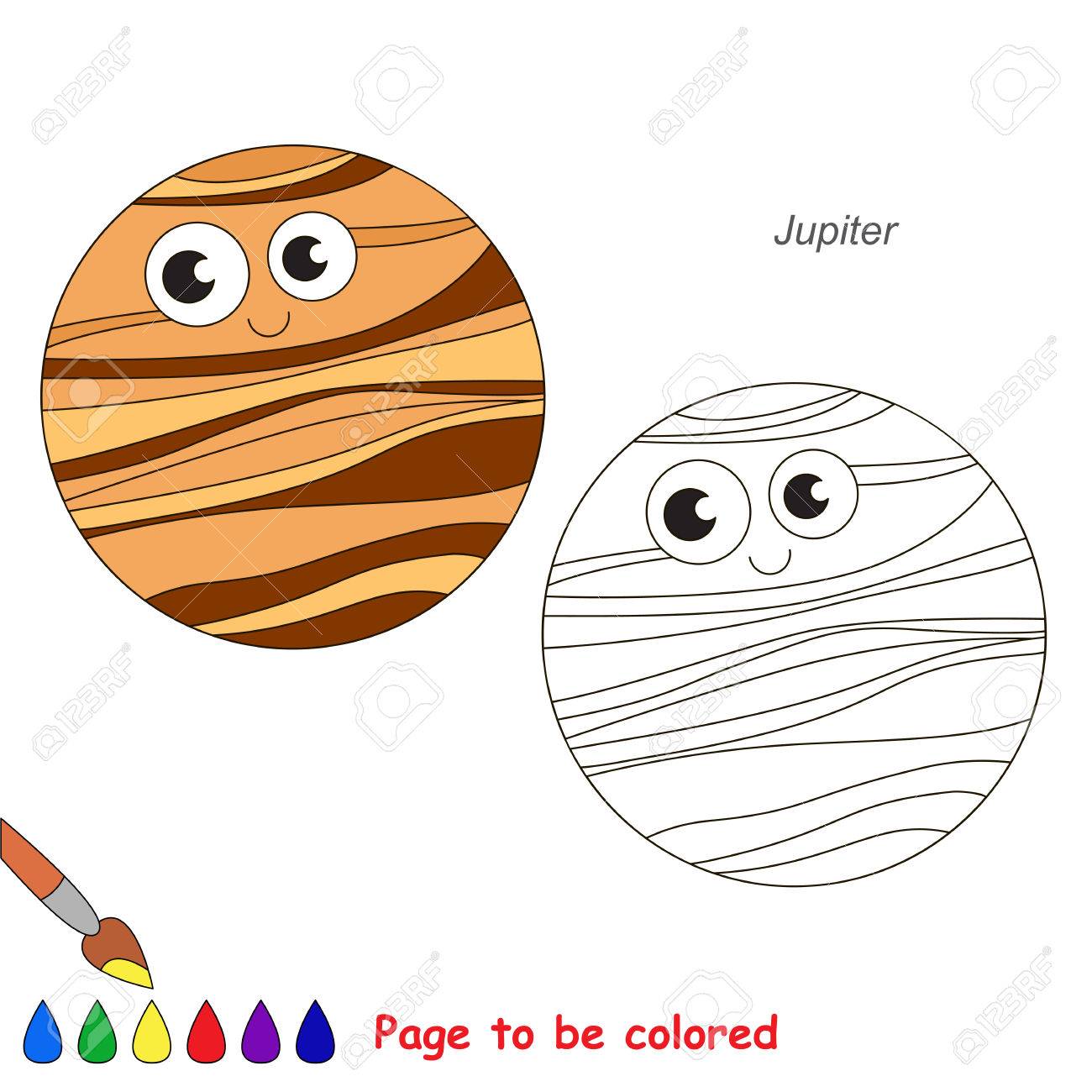 elegant divertente jupiter planet da colorare il libro da colorare per bambini in et prescolare con with immagini divertenti x bambini