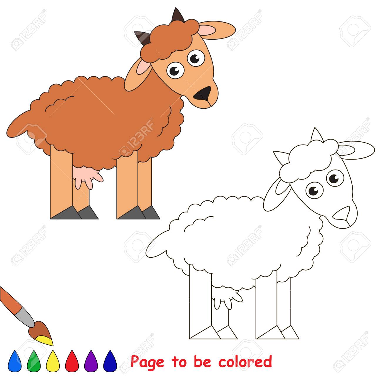 capra da colorare il libro da colorare per bambini in età