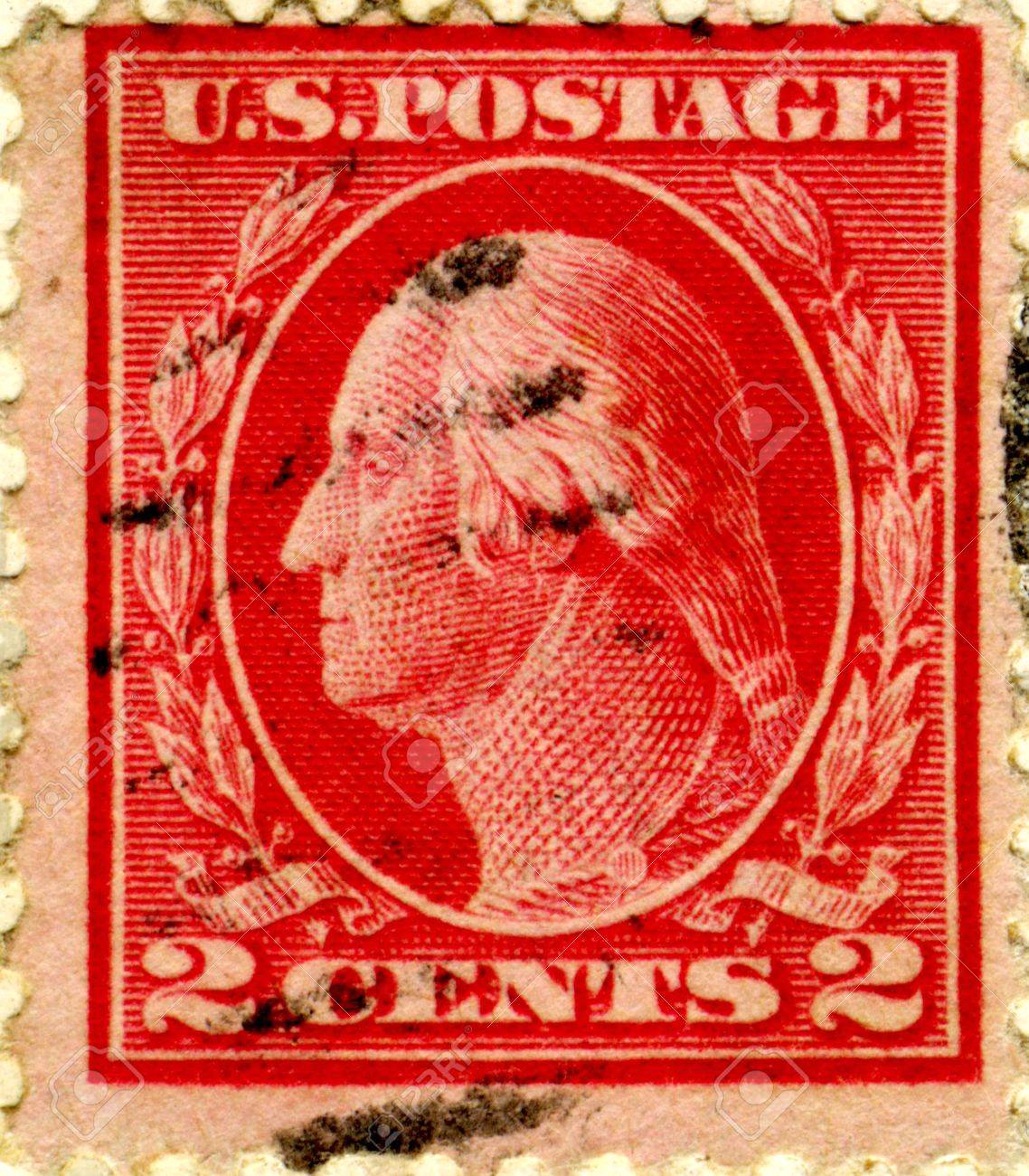 USAジョージ・ワシントン2セント 1919 2-Cent Red George Washington President U.S. POSTAGE