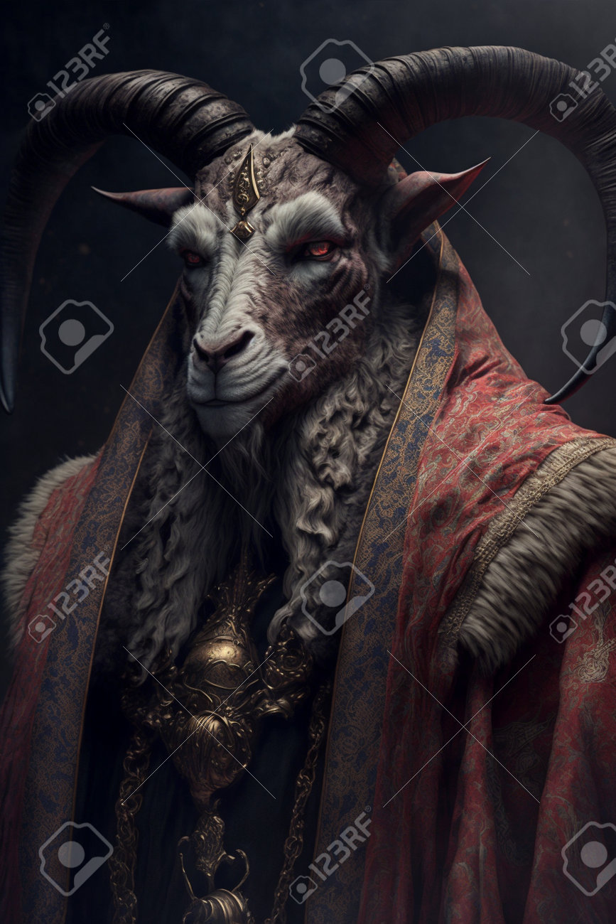 Generative AI Illustration Of Baphomet Satanic Goat, Satanism Concept Stock  Photo, Picture and Royalty Free Image. Image 196367768.