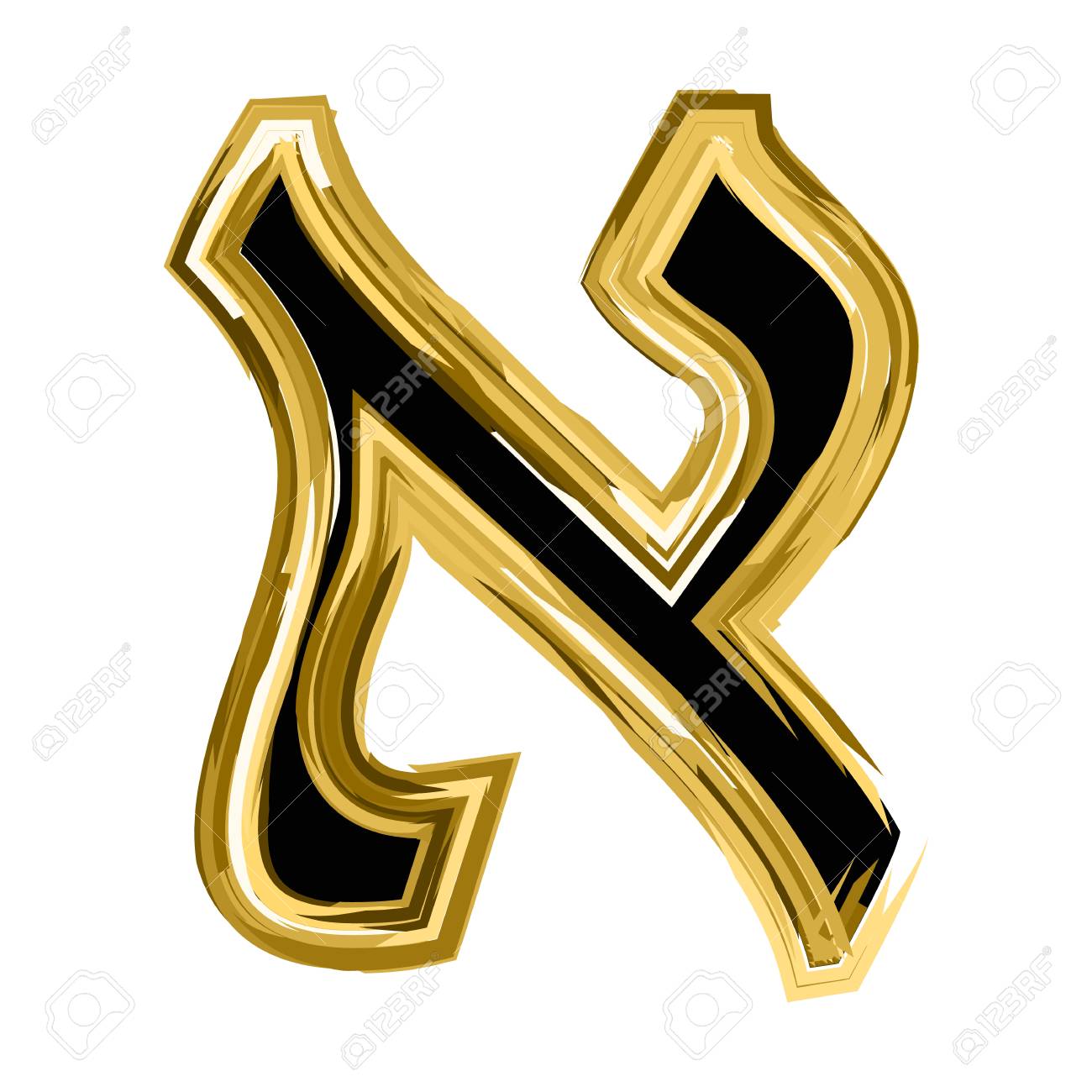 Carta De Ouro Aleph Do Alfabeto Hebraico A Fonte Da Letra Dourada E O Hanukkah Ilustracao Vetorial No Fundo Isolado Ilustraciones Vectoriales Clip Art Vectorizado Libre De Derechos Image 92356322