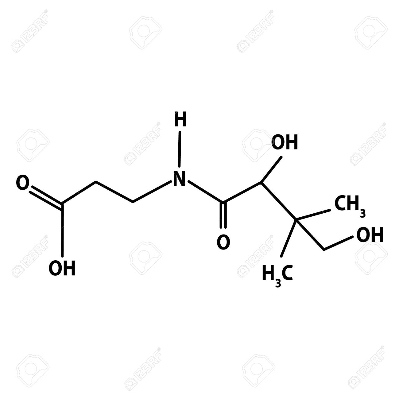 Vitamin B5. Pantothenic AcidMolecular Chemical Formula. Infographics.  Vector Illustration On Isolated Background Royalty Free SVG, Cliparts,  Vectors, And Stock Illustration. Image 122626037.