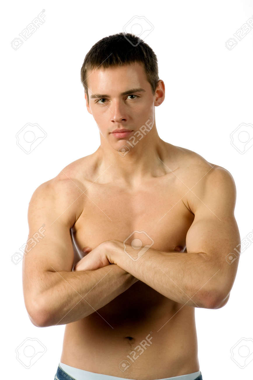 露出男 露出の胴体を持つ美しい若い男の写真素材・画像素材 Image 3160329