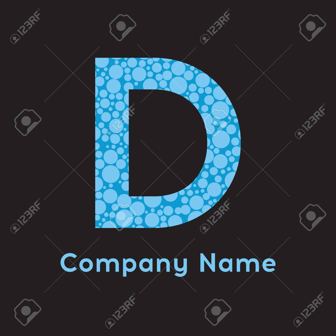 文字 D 泡ベクトル 青いバブル デザイン ベクトル イラスト 文字アプリケーションや企業のアイデンティティのベクトルのデザインのテンプレートの要素です のイラスト素材 ベクタ Image