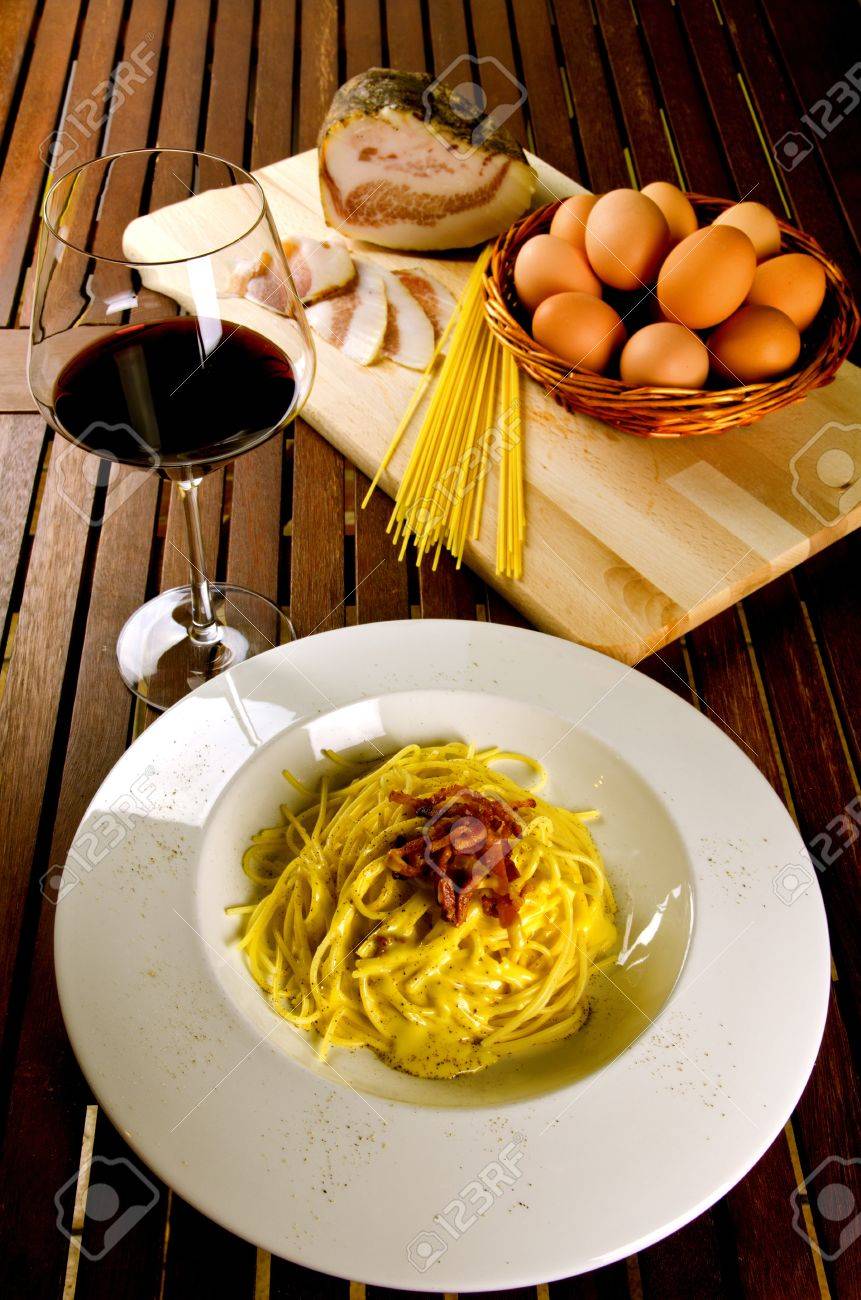 Spaghetti Alla Carbonara Recette Traditionnelle Avec Des Pates