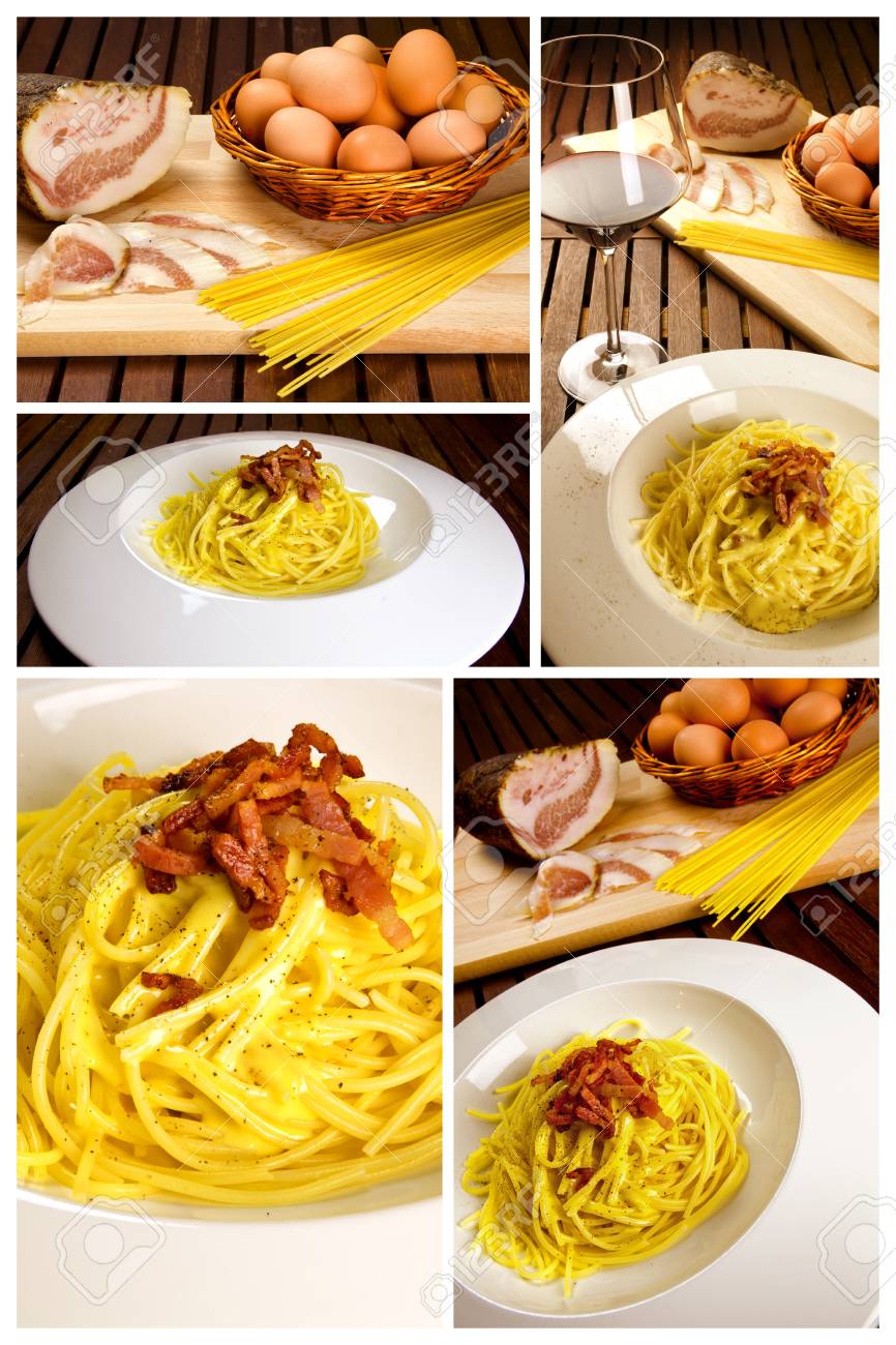 Recette Traditionnelle Italienne Spaghetti Carbonara Alla Avec