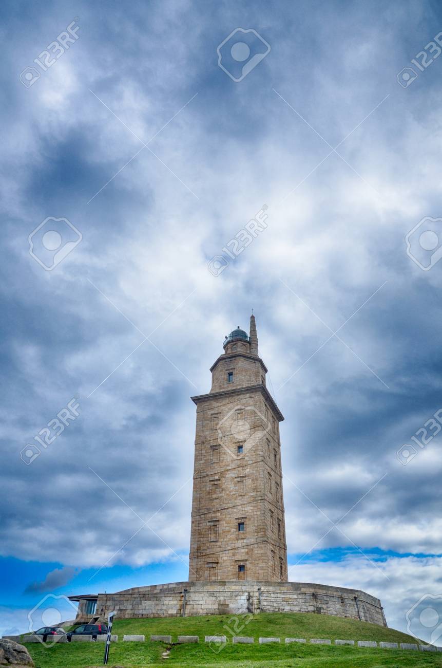 Spanisch Ziel Herkules Turm Der Alteste Leuchtturm Lizenzfreie Fotos Bilder Und Stock Fotografie Image 40317858