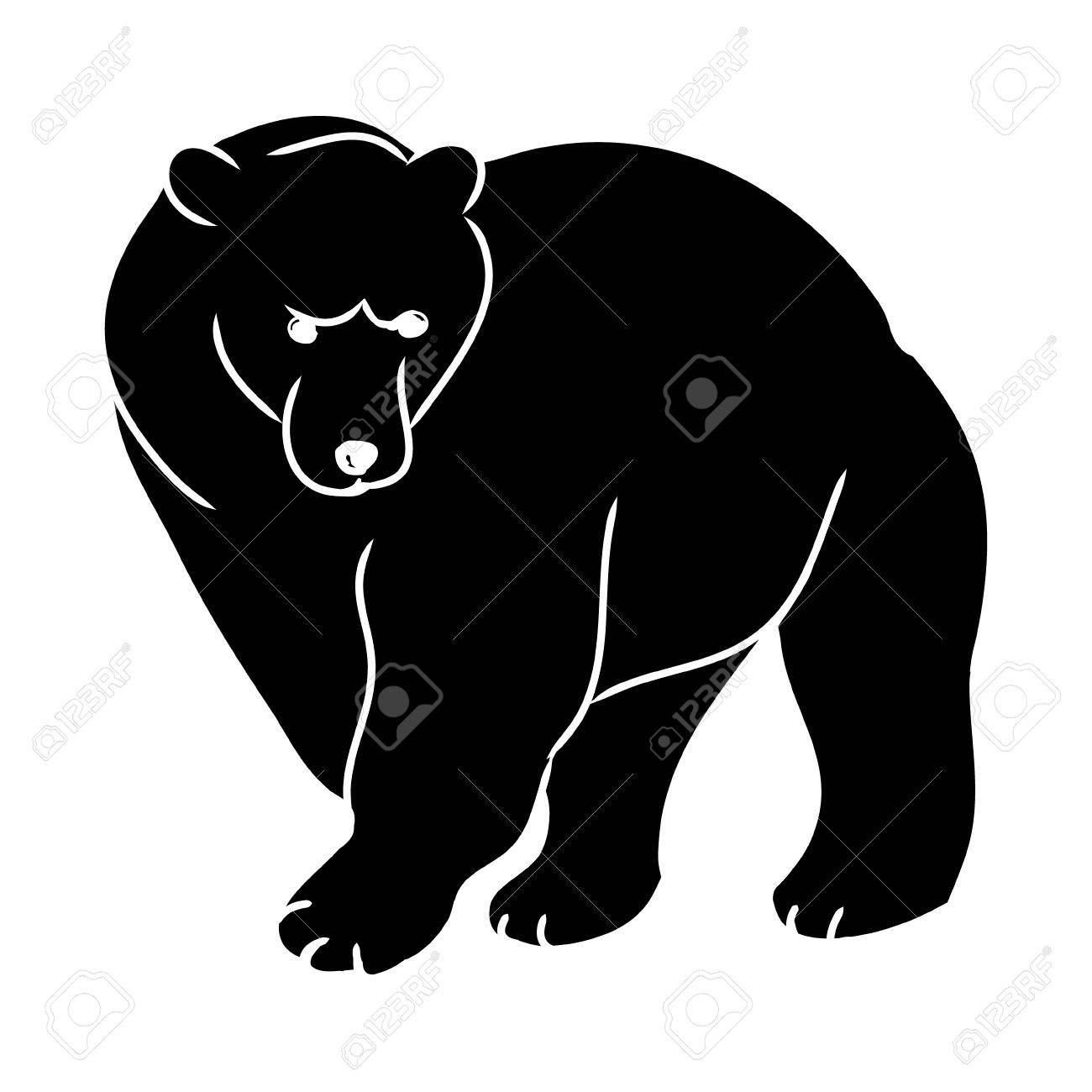 白い背景の上にクマの画像 黒いシルエットの概要 シンプルなクマのパターン ベクトル のイラスト素材 ベクタ Image 白い背景の上にクマの画像 黒いシルエットの概要 シンプルなクマのパターン ベクトル のイラスト素材 ベクタ Image