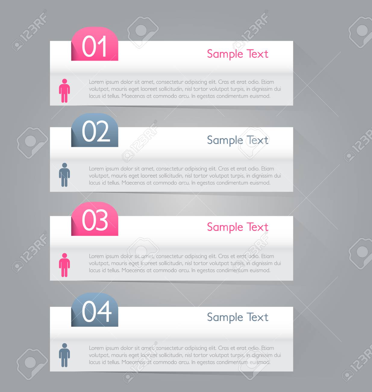 business infographics tabs template for presentation education