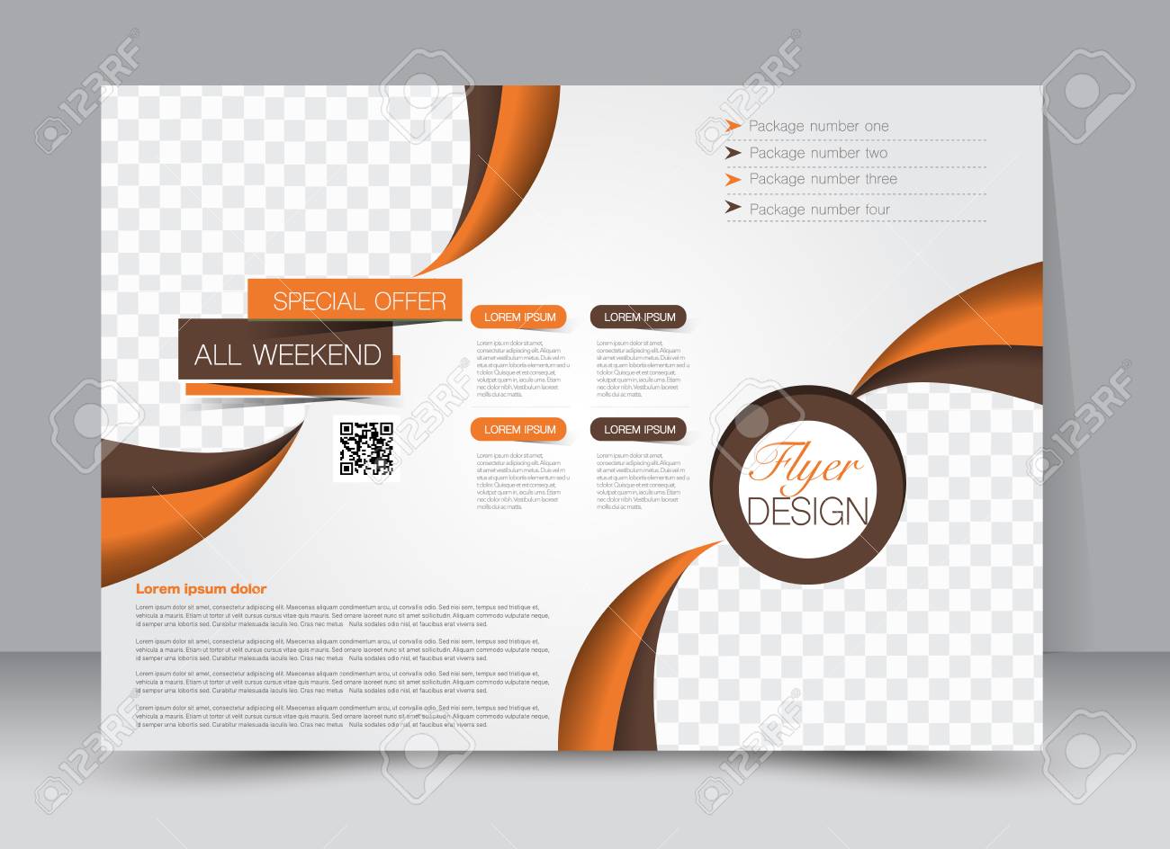 flyer brochure magazine cover template design landscape