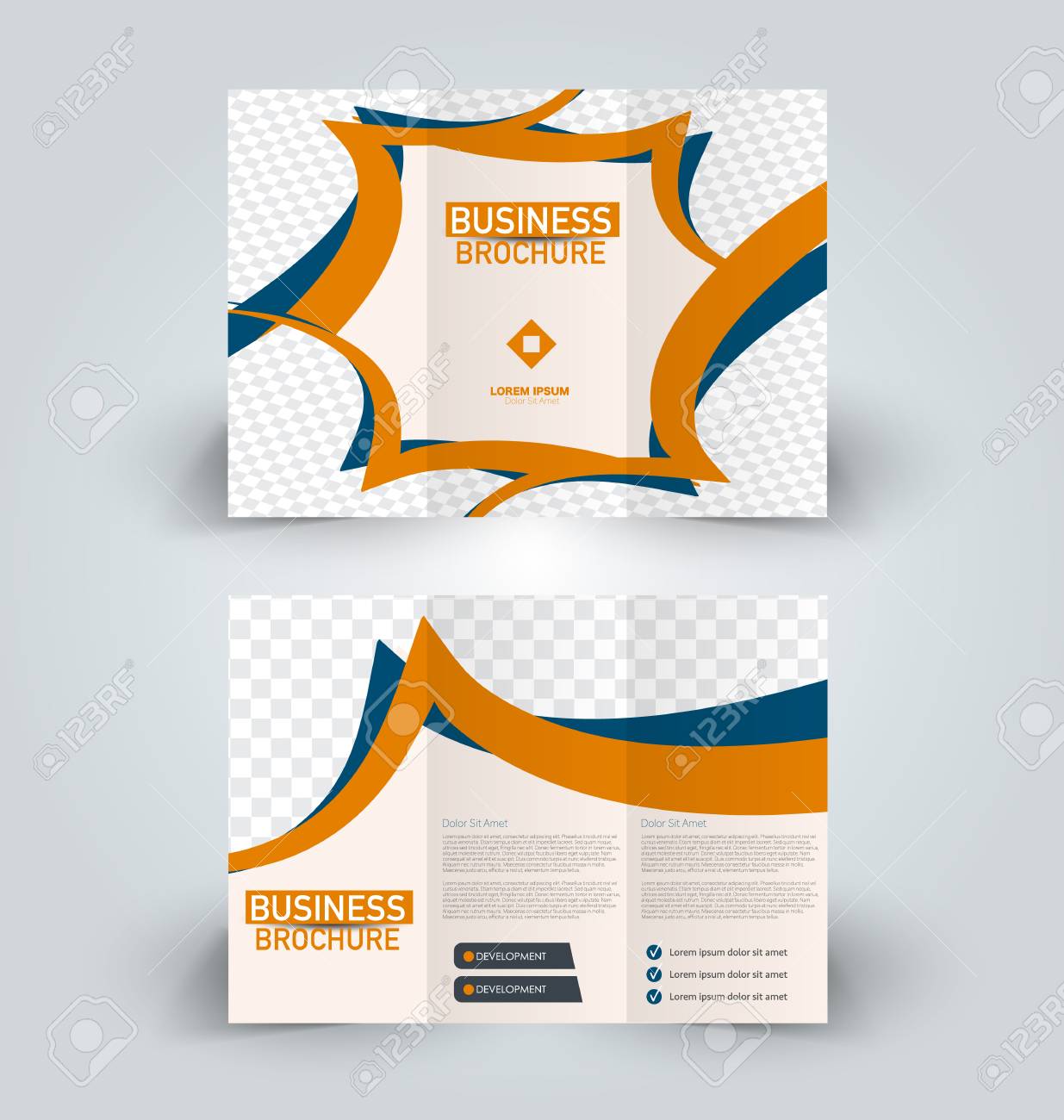 brochure template business trifold flyer creative design trend