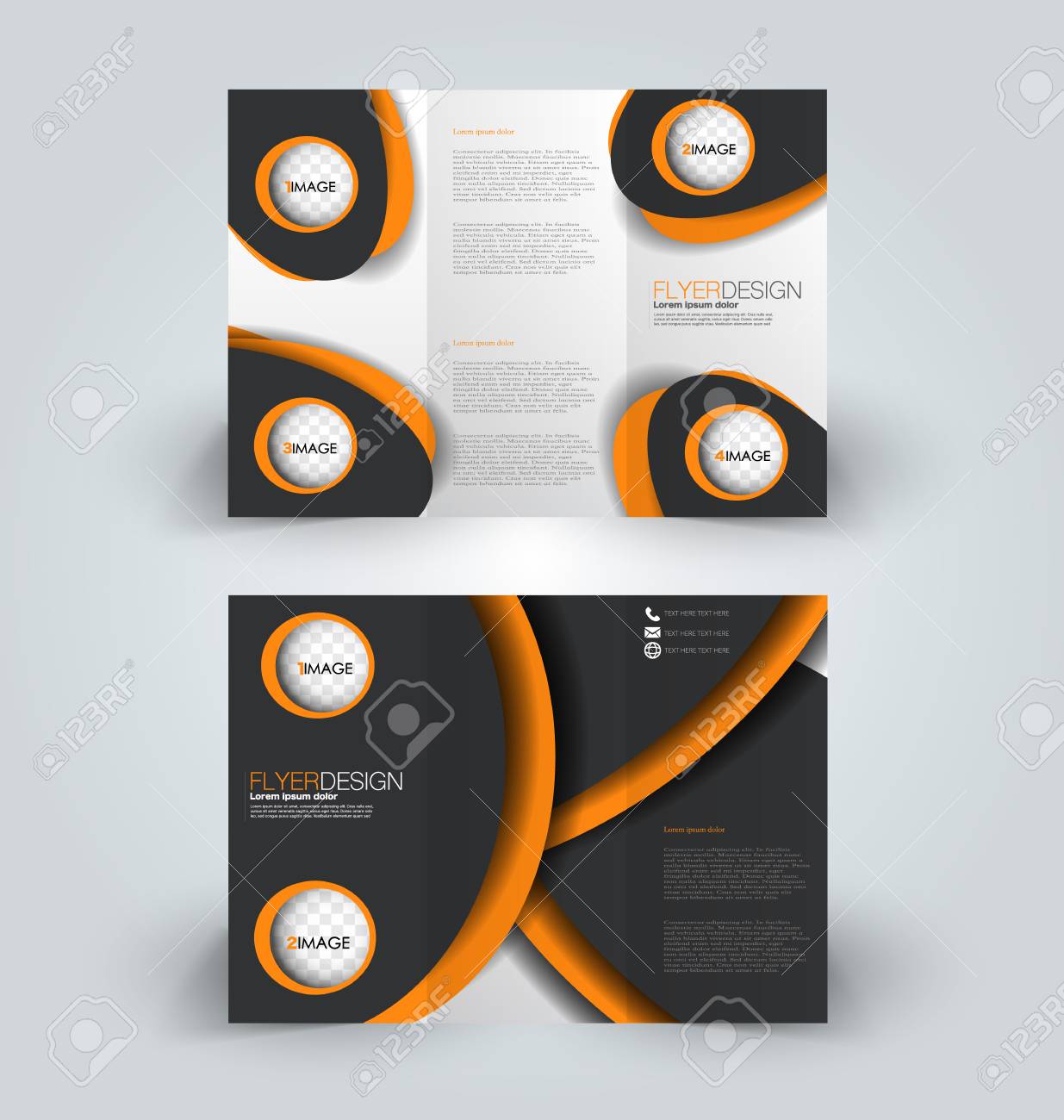 Brochure tri-fold style template for organization, training, ad photo relating to Printable Tri Fold Brochures named Brochure tri-fold style and design template for company, schooling, advert