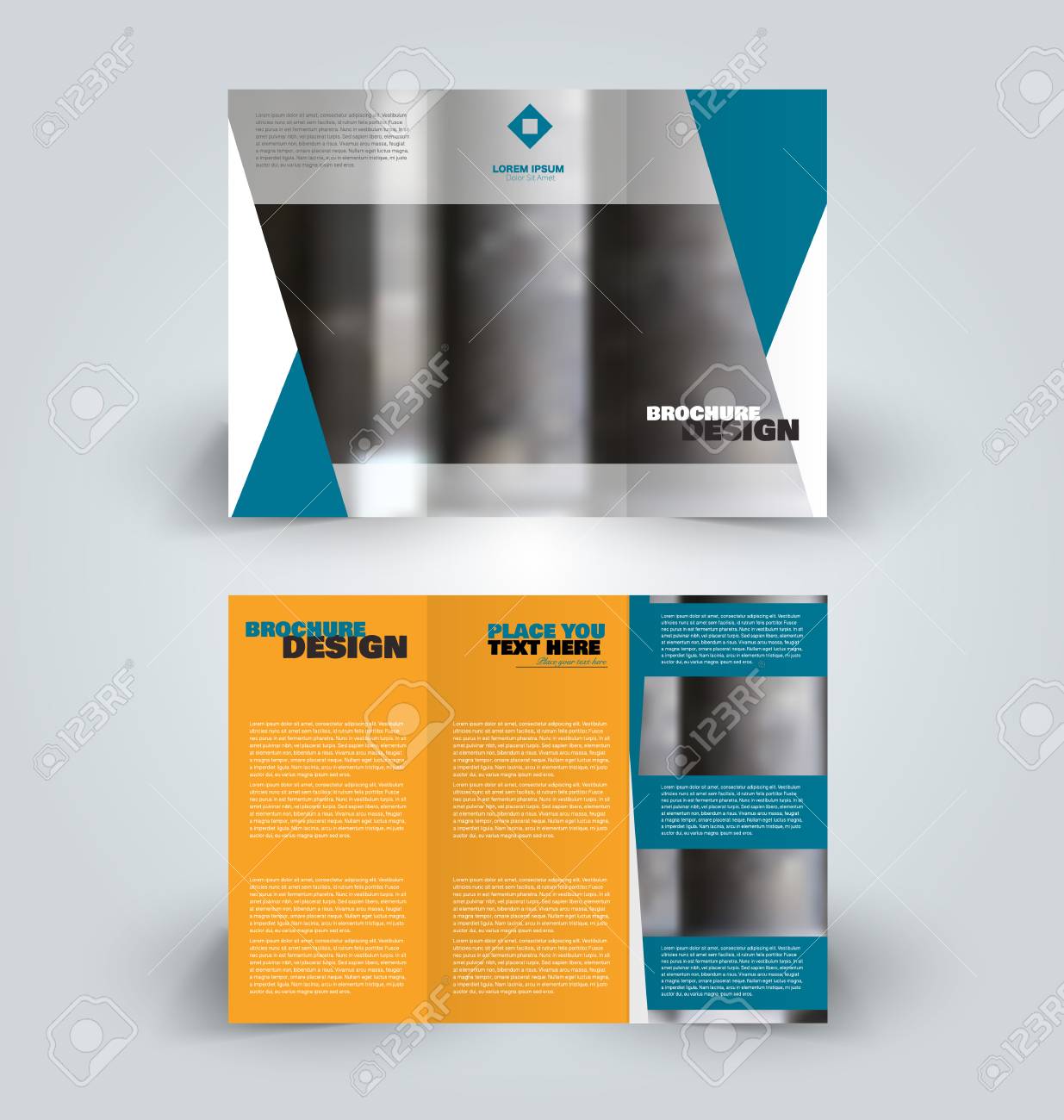 brochure template business trifold flyer creative design trend trifold flyer