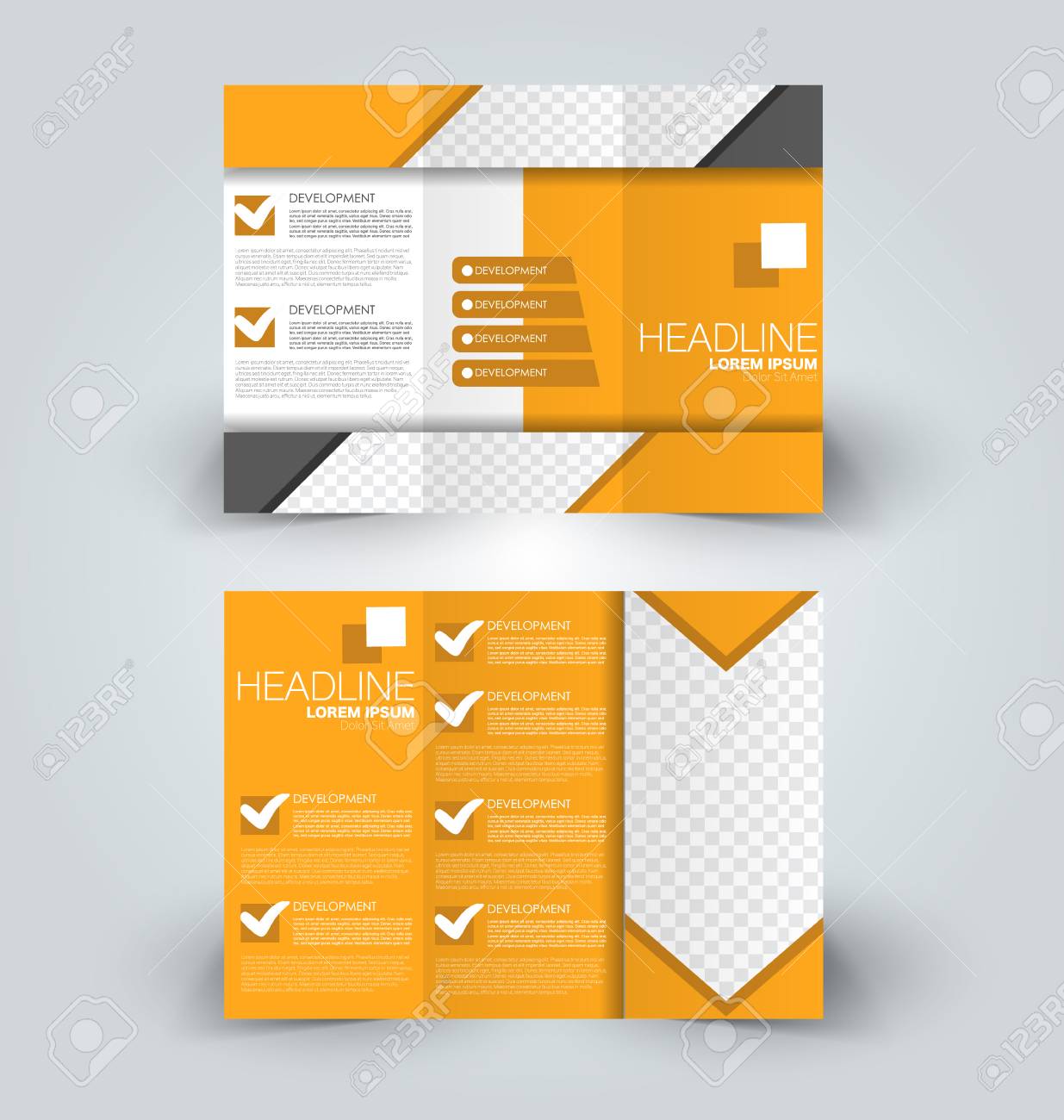 tri fold brochure design creative business flyer template editable