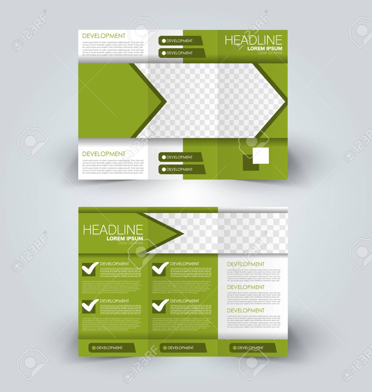 tri fold brochure design creative business flyer template editable