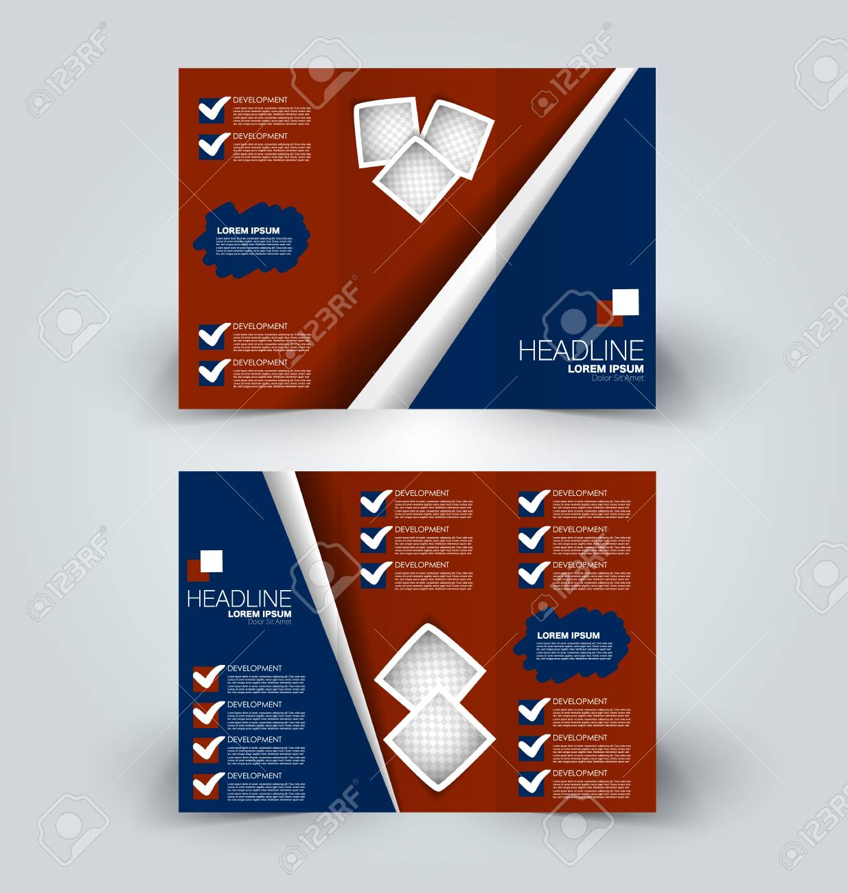 tri fold brochure design creative business flyer template editable