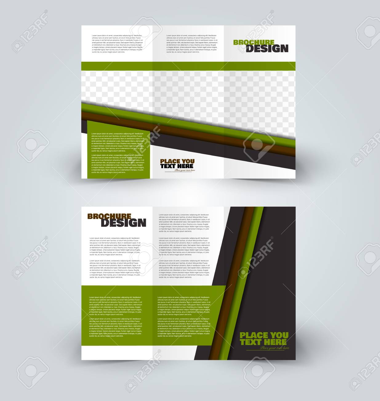 brochure template business trifold flyer creative design trend folding flyer template