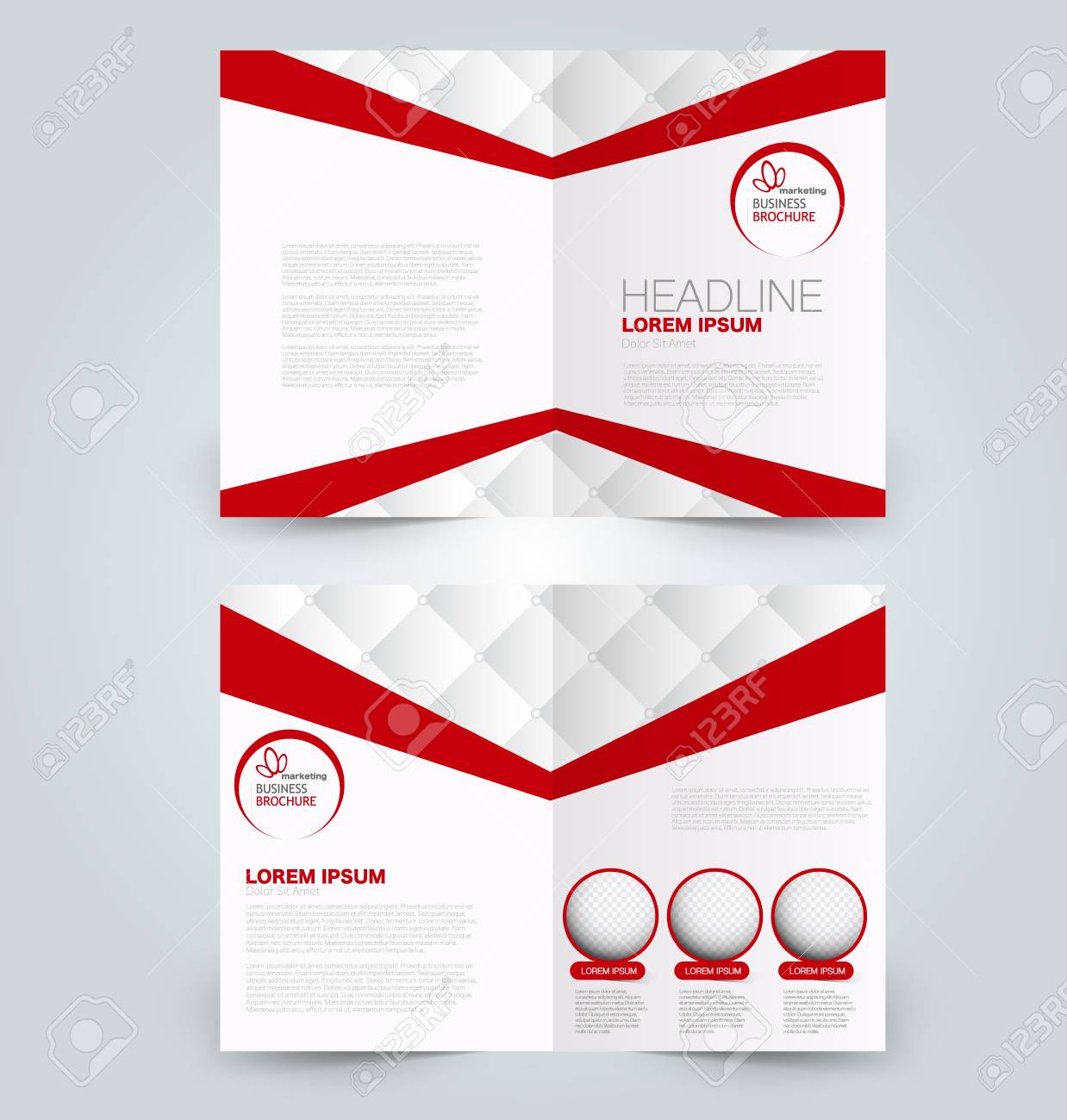 fold brochure template flyer background design magazine cover