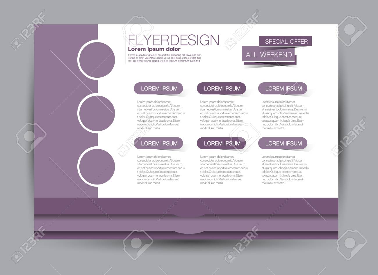 flyer brochure billboard template design landscape orientation for