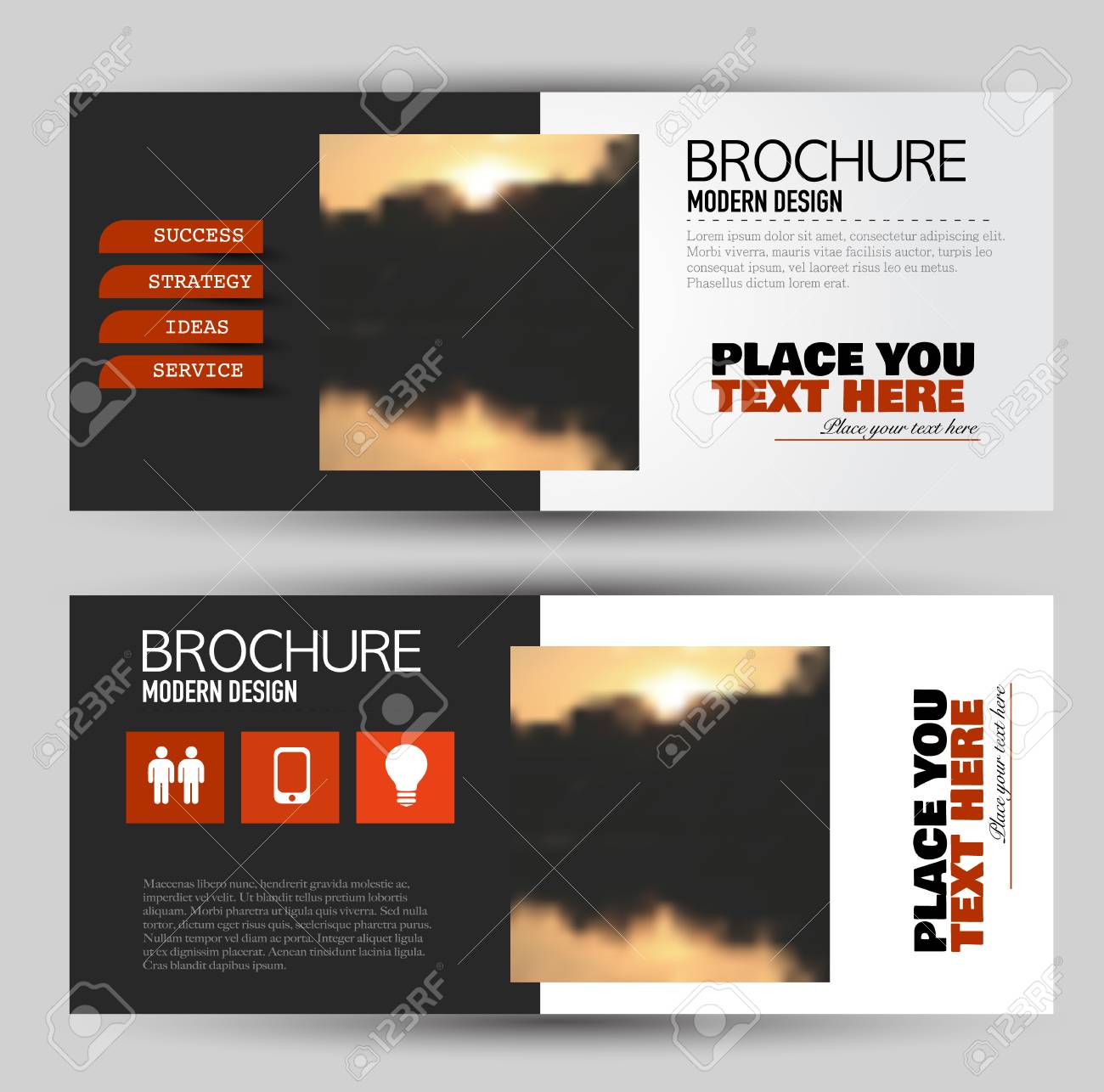 set of flyer banner or web header brochure template with