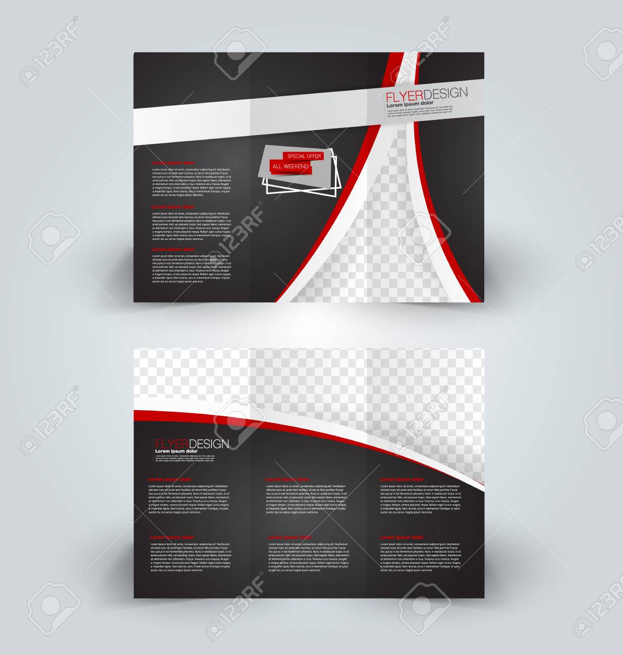 brochure template business trifold flyer creative design trend trifold flyer