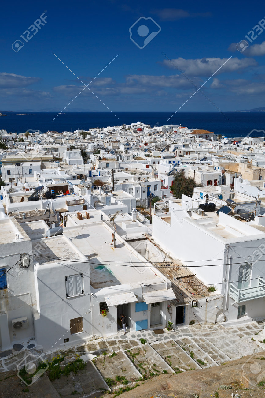 Immagini Stock Veduta Della Citta Di Mykonos Nelle Cicladi In Grecia Image