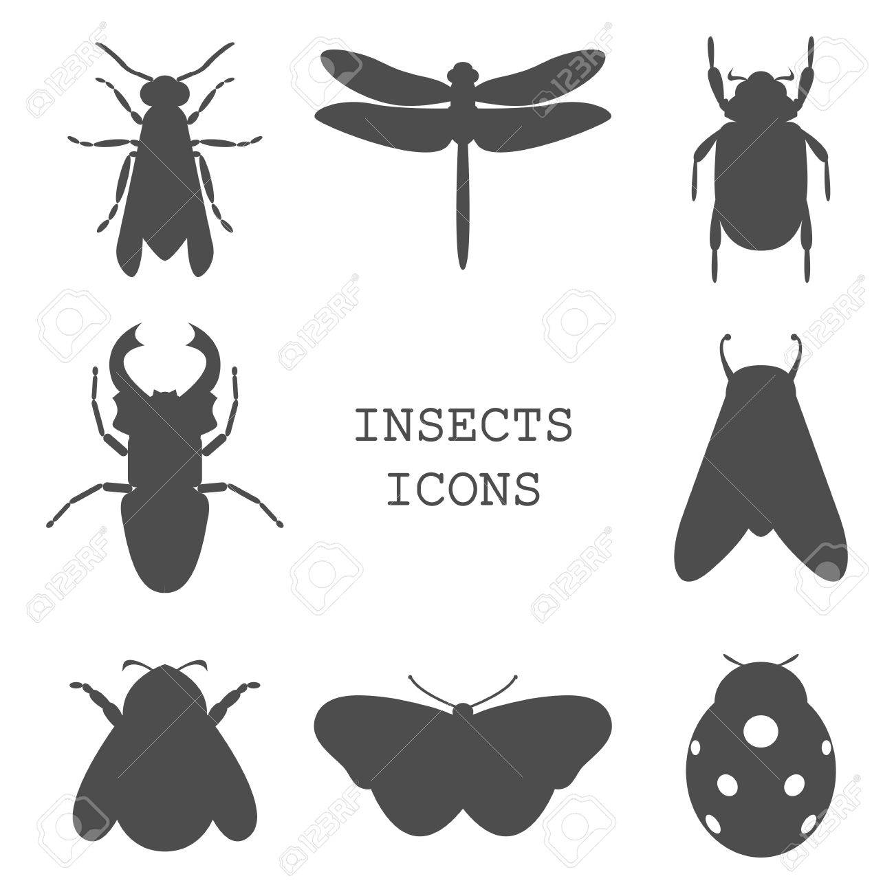 黒虫のアイコンのベクトル イラスト セット のイラスト素材 ベクタ Image 黒虫のアイコンのベクトル イラスト セット のイラスト素材 ベクタ Image