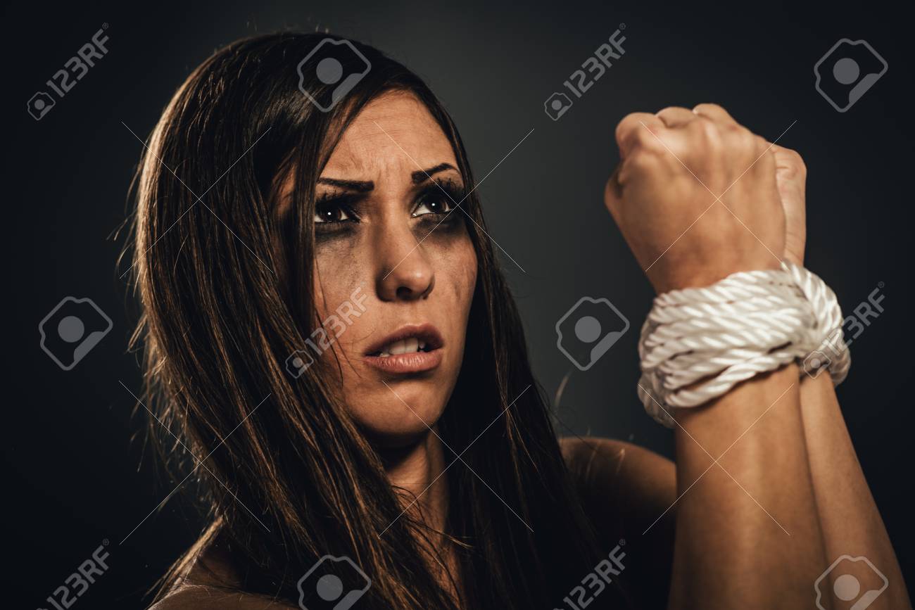 Milan MarkovicDesperate Kidnaped Woman Tied With Rope