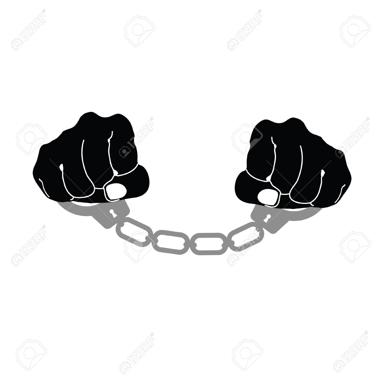 刑務所に手錠ベクトル図のイラスト素材 ベクタ Image