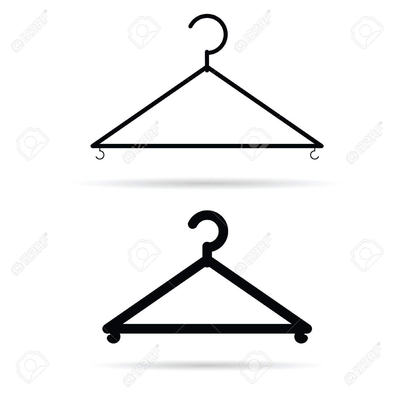 黒の服をハンガー イラスト のイラスト素材 ベクタ Image