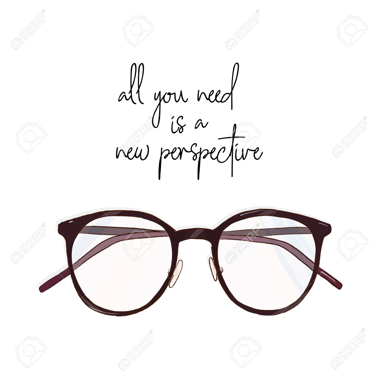 New Perspective In Glasses Fashion Wall Art Glamour Accessories Royalty Free Cliparts Vectors And Stock Illustration Image 118216224