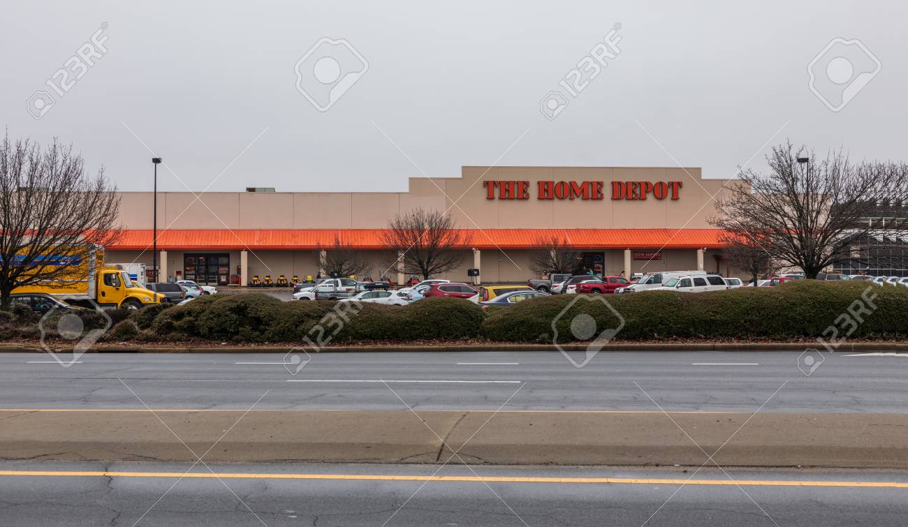 Hickory Nc Usa 1 3 19 Front View Of Home Depot Building With Stock Photo Picture And Royalty Free Image Image 117248412