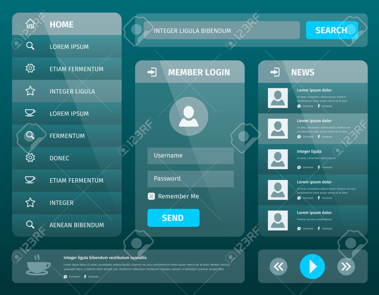 user interface template