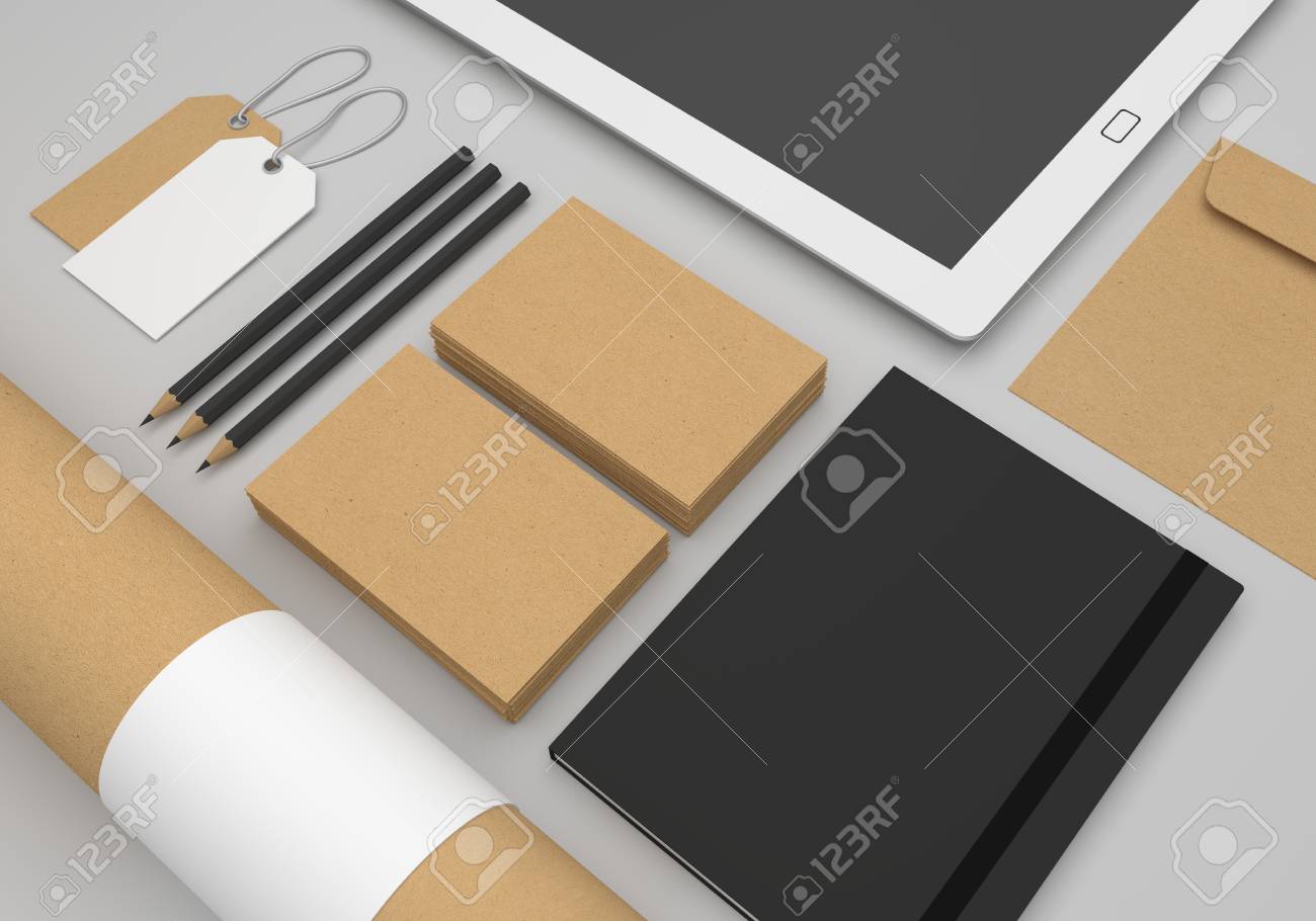 stock illustration recycled paper business cards