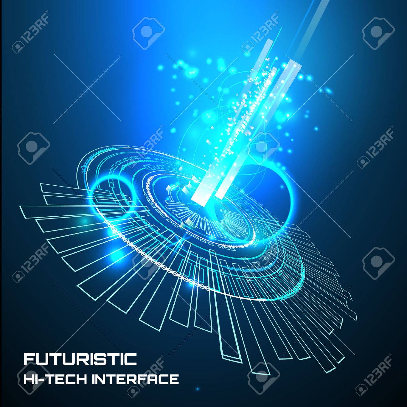 未来的なインターフェース 技術ベクトル サイエンス フィクションの背景のイラストのイラスト素材 ベクタ Image 42139762