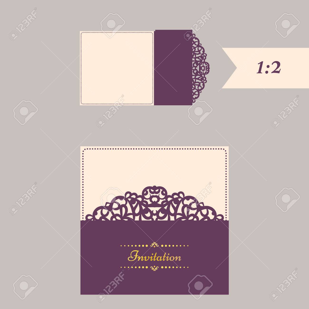 lazercut vector wedding invitation template wedding invitation folded invitation templates