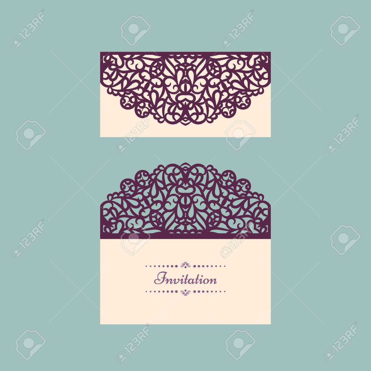 Lazercut vector wedding invitation template. Wedding invitation.. Lazercut vector wedding invitation template. Wedding invitation..
