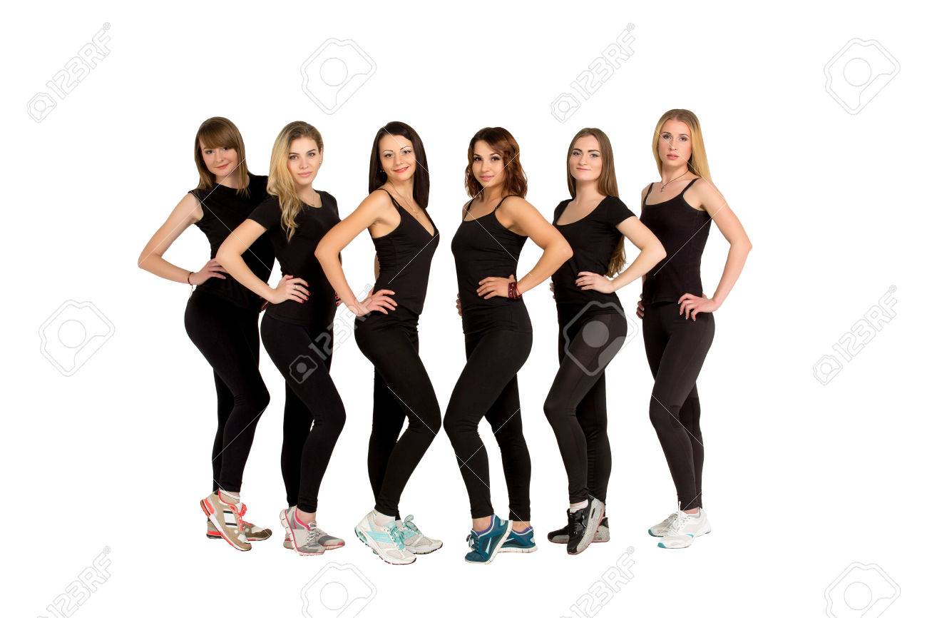 namještaj višak podne Grupo De Jóvenes Delgada Deportiva, Las Mujeres Rubias Y Morenas, Chicas, Amigos, Que Estaban Todavía En Una Línea, Fila, Equipo De Deporte, Ropa De Deporte En Negro, Ropa Deportiva, El Concepto De namještaj višak podne Grupo De Jóvenes Delgada Deportiva, Las Mujeres Rubias Y Morenas, Chicas, Amigos, Que Estaban Todavía En Una Línea, Fila, Equipo De Deporte, Ropa De Deporte En Negro, Ropa Deportiva, El Concepto De