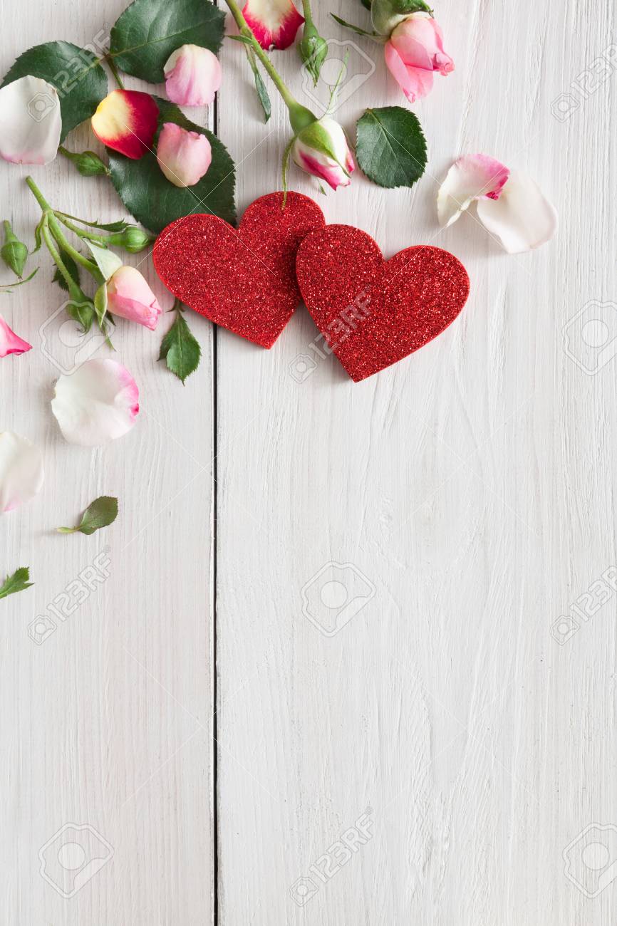 valentine day background hearts